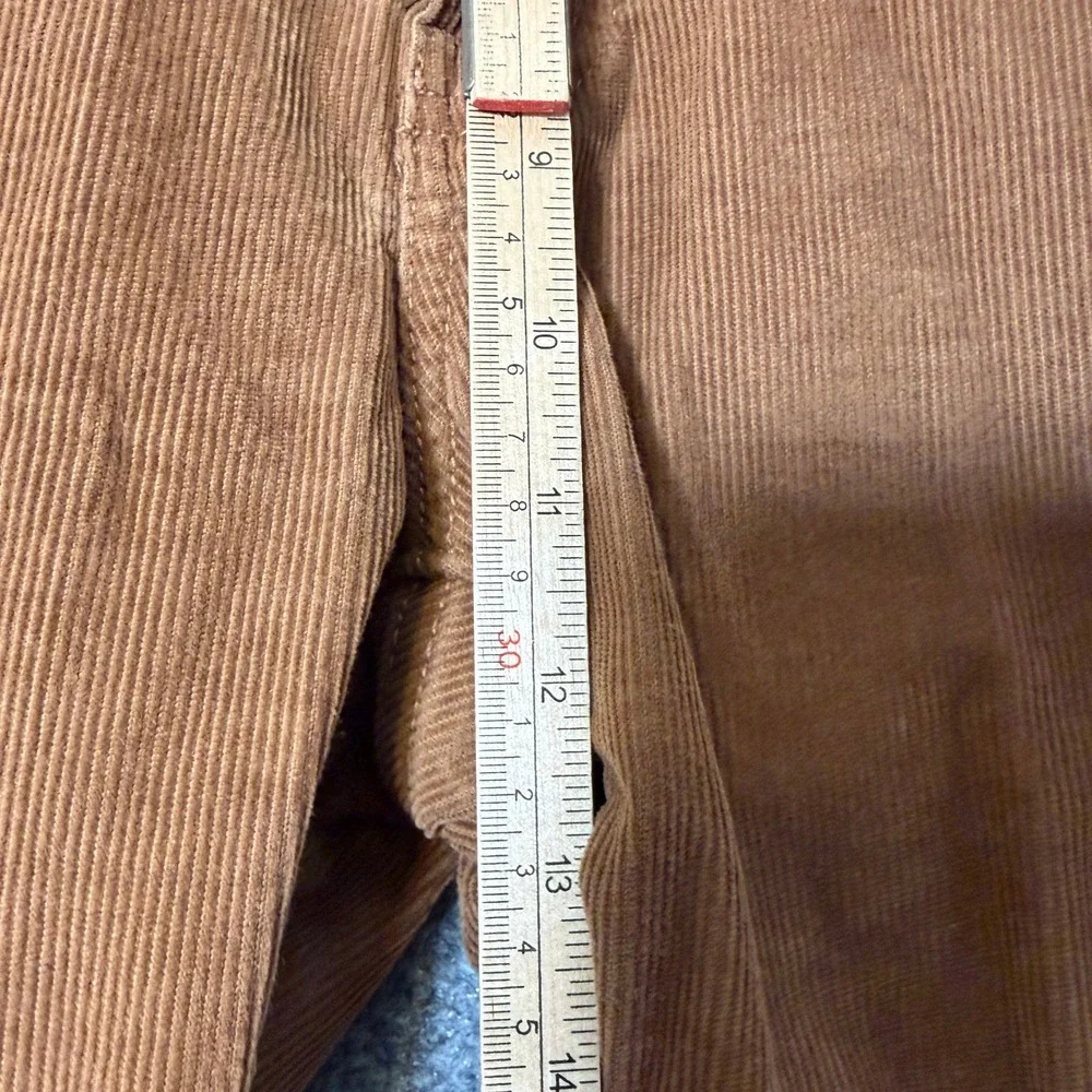 J. Crew‎ Corduroy Pants Mens 35x28 Burnt Orange Slim Flex Straight Leg Casual